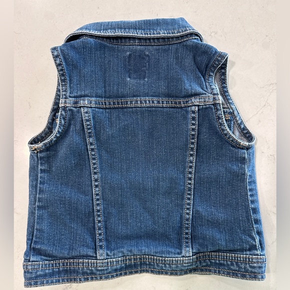 Old Navy Toddler Blue Jean Vest - Picture 3 of 3